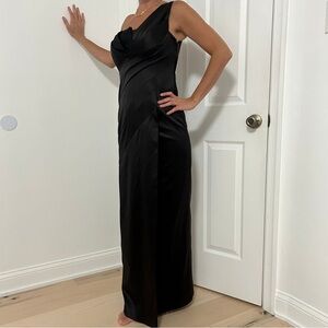 Jessica Simpson Black Asymmetrical Backless Cocktail Dress